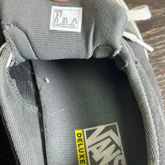 Vans Men's Atwood Deluxe Retro Suede Asphalt/White Skate Sneakers - Size 9 - Picture 3 of 5